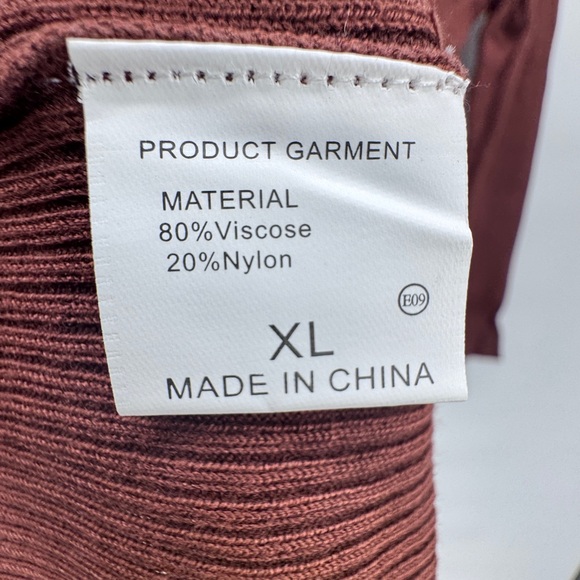 Brown Cut out Bodycon Midi dress size XL - Picture 6 of 8